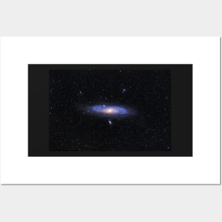 Andromeda Galaxy against night starry sky Posters and Art